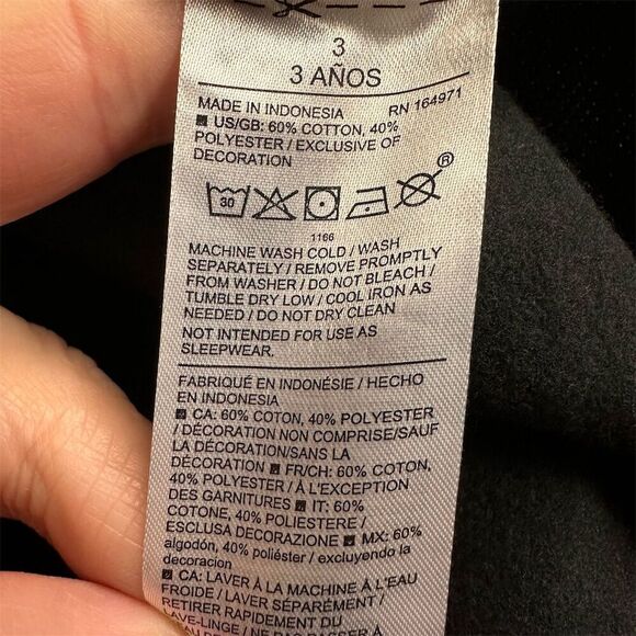 Janie and Jack Girls Black Eyelet Ruffle Sweatshirt Size 3 Casual - Picture 7 of 7